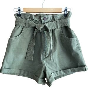 Abercrombie & Fitch High-Waisted Bermuda Paperbag Shorts